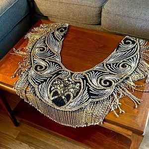 Vintage gold beaded collar